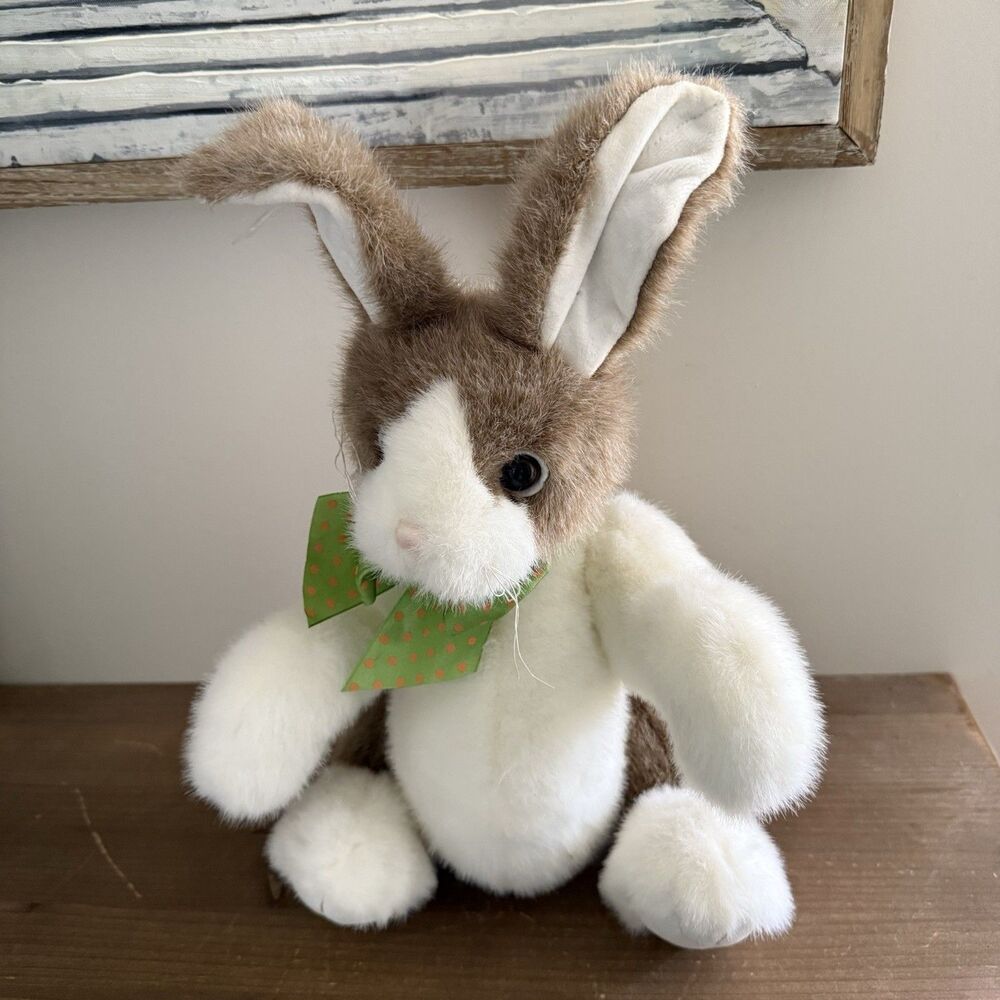 Bearington Collection Bunny Rabbit Stuffed Big Pot Belly Jointed